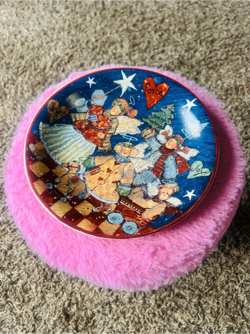 Susan Winget Certified International Folk Angel Christmas Plate